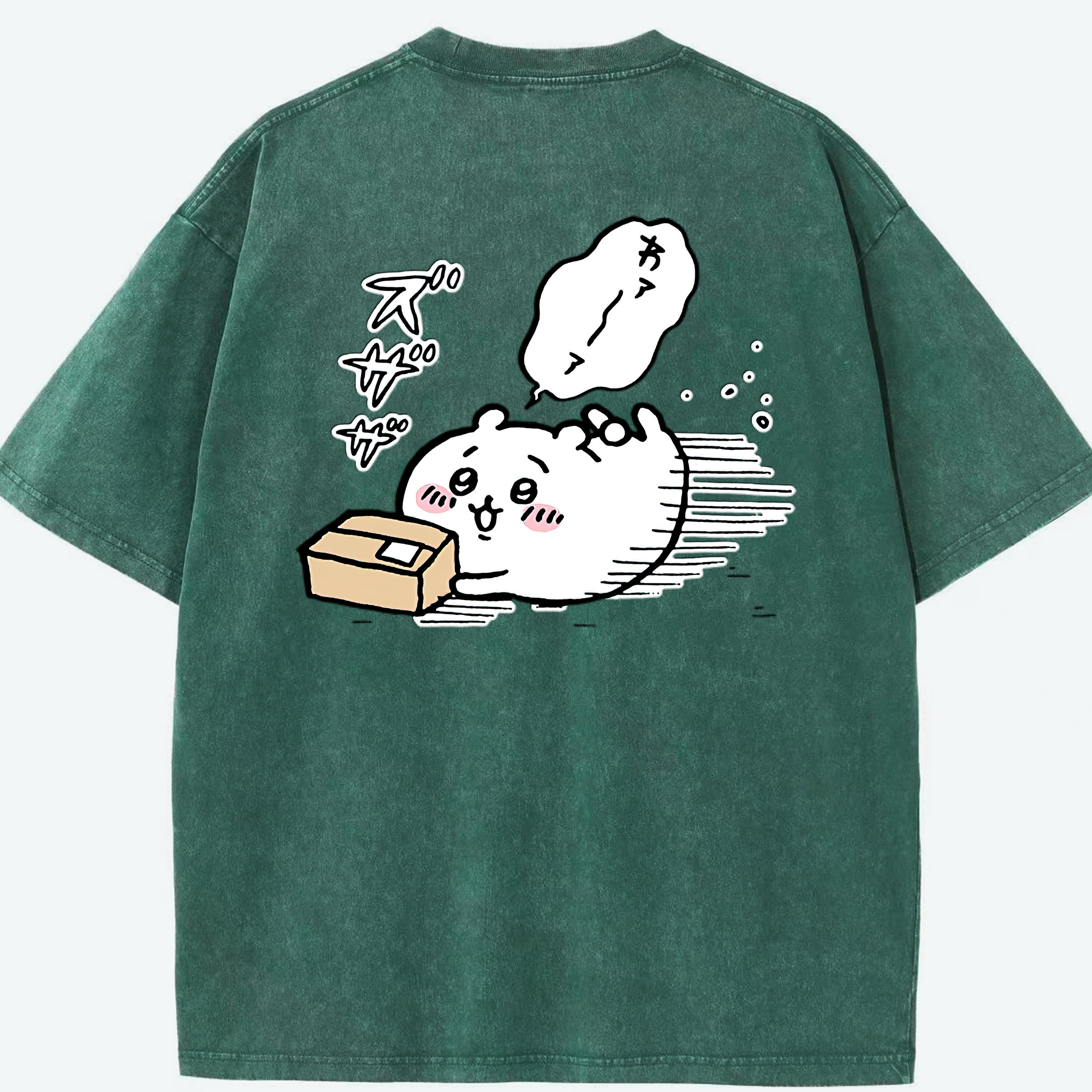 （画像用） ちいかわ ちいかわ Chii-kawa chiikawa 綿100% ヴィンテージ風 半袖Tシャツ（背面プリント）